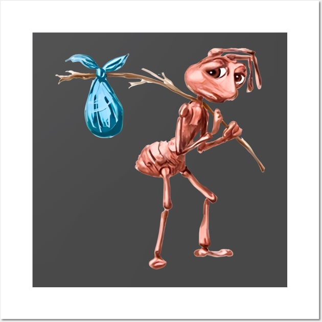 Sad Ant With Bindle / Homeless Ant / How It Feels To Ant Meme - Sad Ant